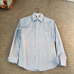 Yves Saint Laurent Women's Blue Striped Dress Shirt